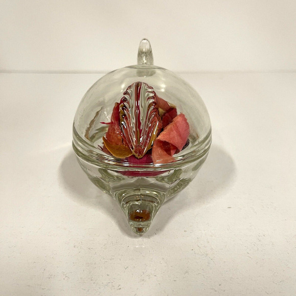 Vintage Anchor Hocking Clear Glass Fish Trinket Box Dish Candy Dish Art Glass - Picture 2 of 11